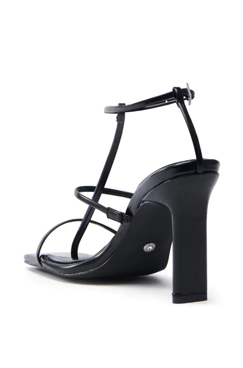 AZALEA WANG AVENA BLACK PAT SANDAL sold by AKIRA product image thumbnail 5