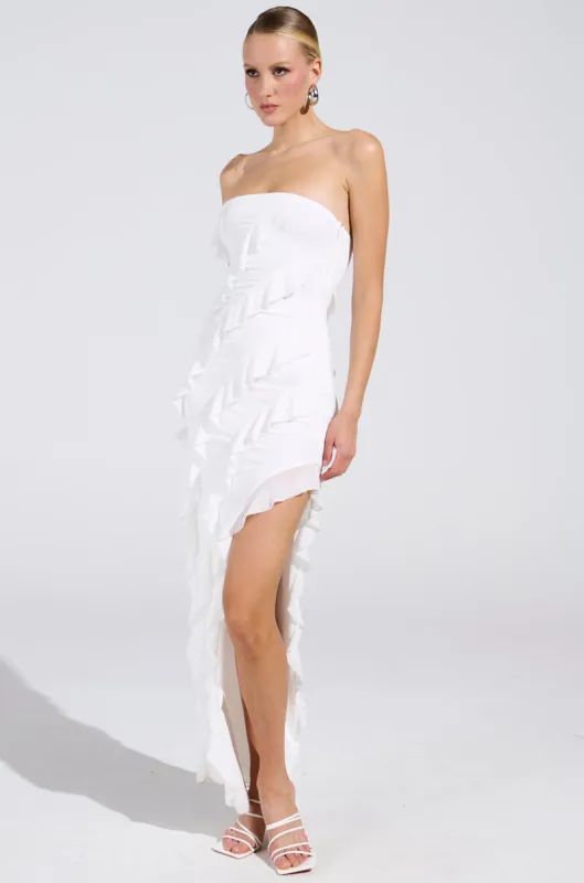 ELLA MESH TUBE DRESS IN WHITE sold by AKIRA