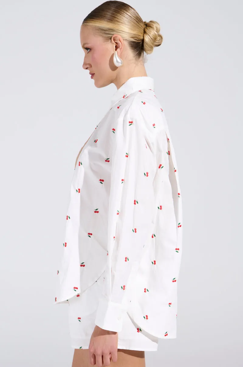 FLOWER WOMAN BUTTON DOWN TOP sold by AKIRA product image thumbnail 2