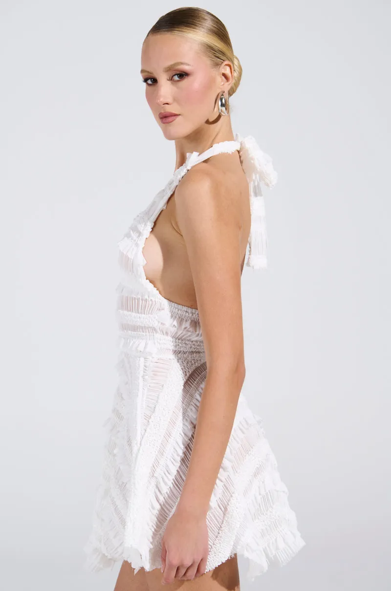 THIS IS WHAT I WANT SLINKY HALTER DRESS IN WHITE sold by AKIRA product image thumbnail 5