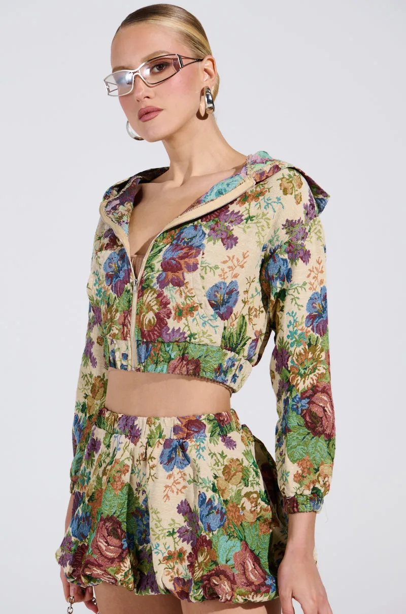 ALL ABOUT ME FLORAL BOMBER JACKET sold by AKIRA product image thumbnail 2