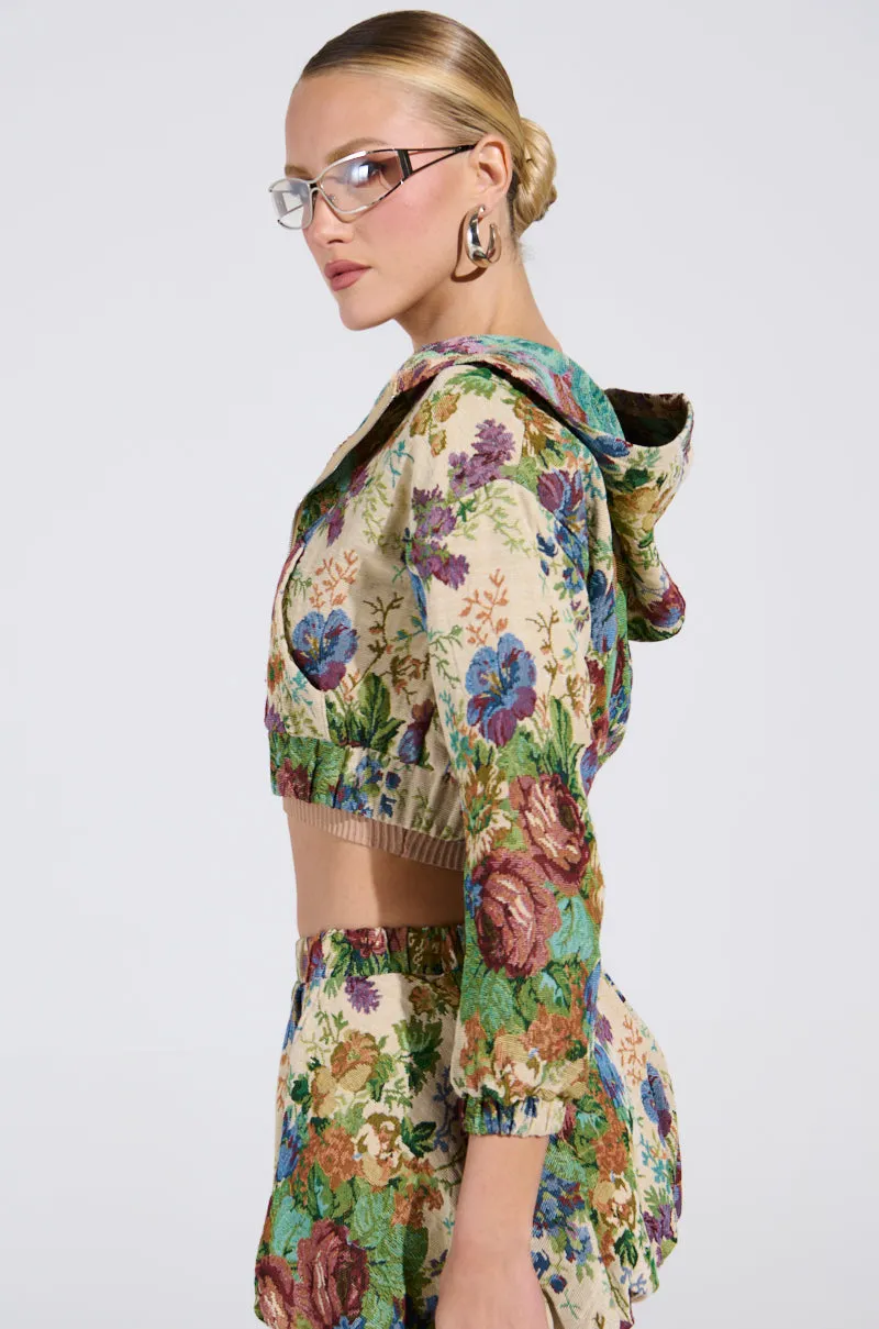 ALL ABOUT ME FLORAL BOMBER JACKET sold by AKIRA product image thumbnail 4