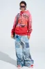 IN THE FAST LANE HOODED SWEATSHIRT sold by AKIRA
