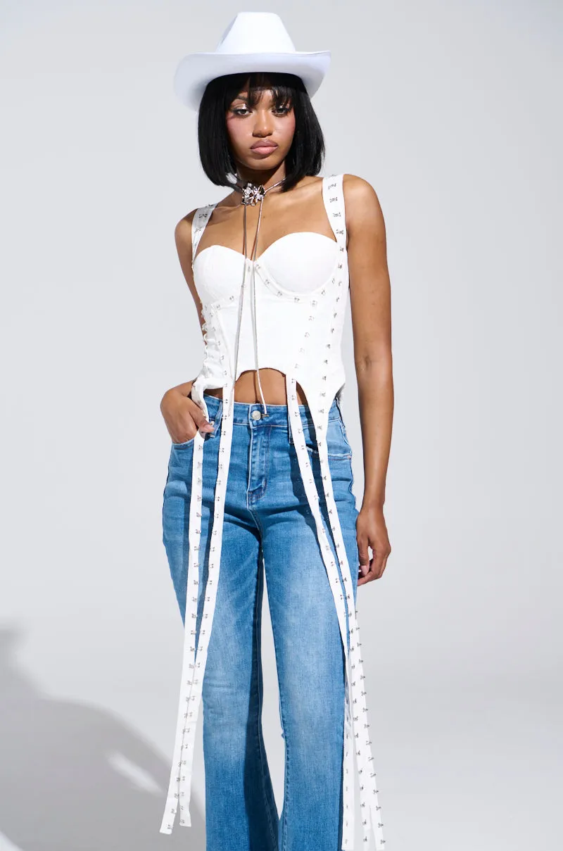 DONT THINK ABOUT IT LACE CORSET sold by AKIRA product image thumbnail 3