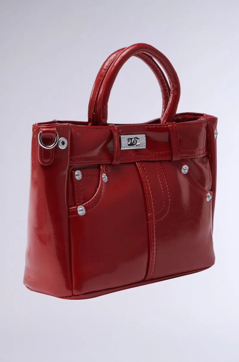 TOP TIER PANTS PU PURSE sold by AKIRA product image thumbnail 3