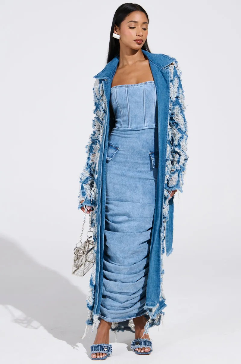 ASH STRAPLESS MAXI DRESS IN DENIM sold by AKIRA product image thumbnail 5