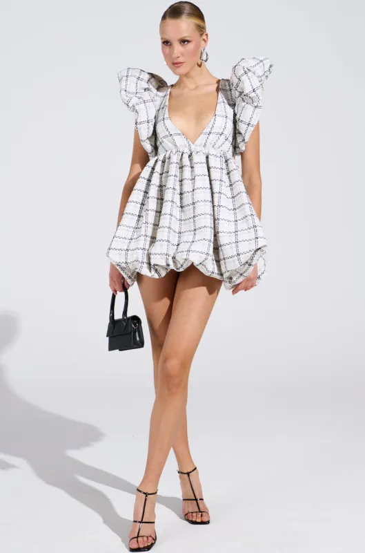 THAT GIRL TWEED MINI DRESS sold by AKIRA