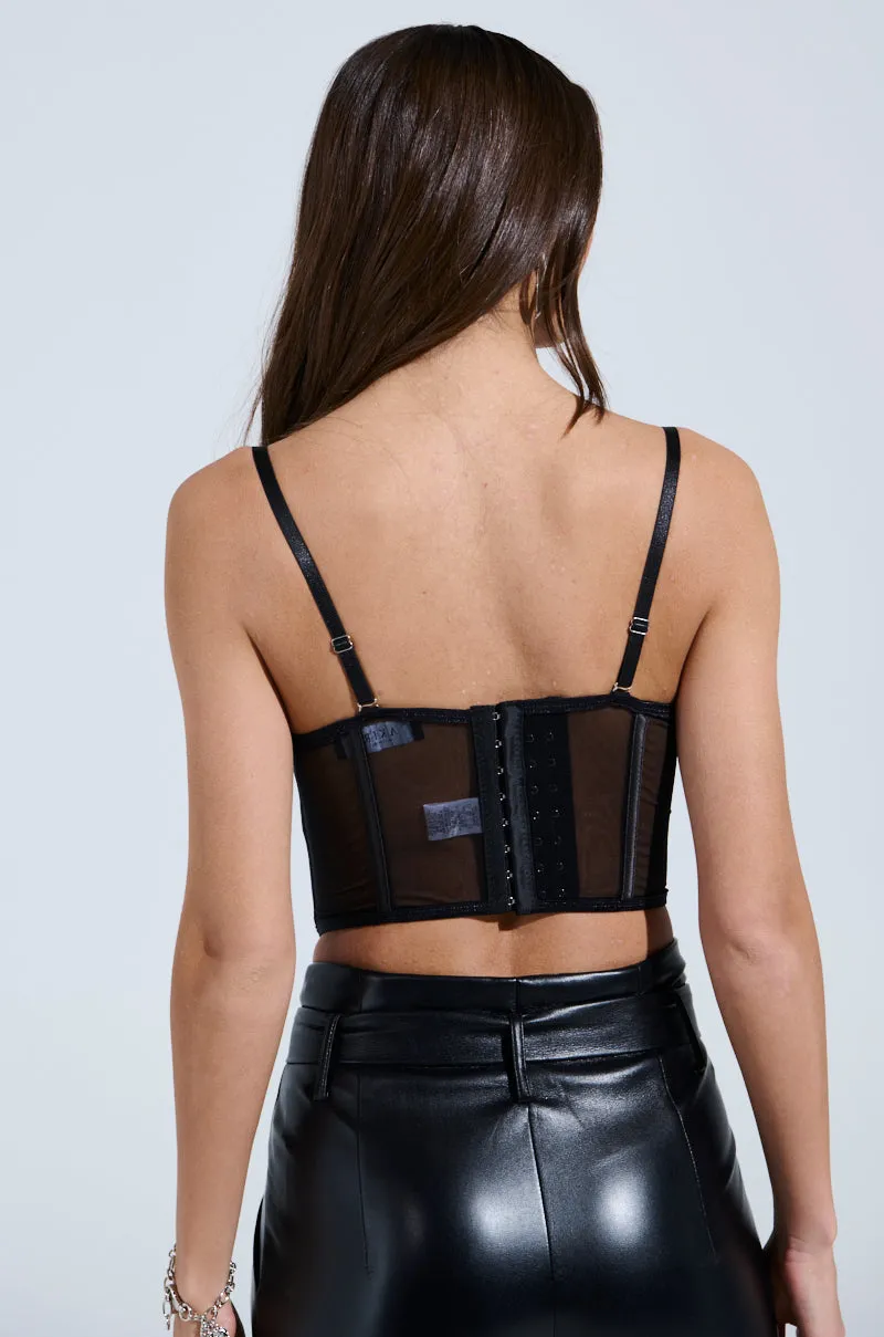 I DONT WANT TO WAIT BLACK CORSET sold by AKIRA product image thumbnail 5