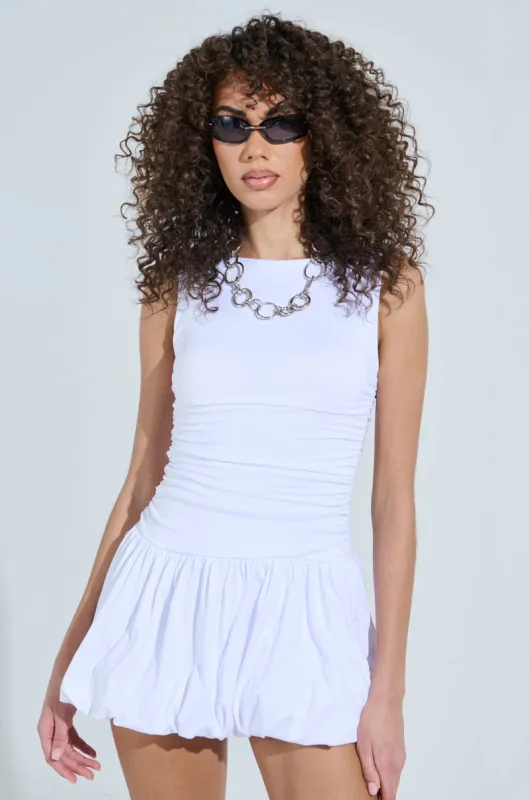 DARLING MINI DRESS IN WHITE sold by AKIRA