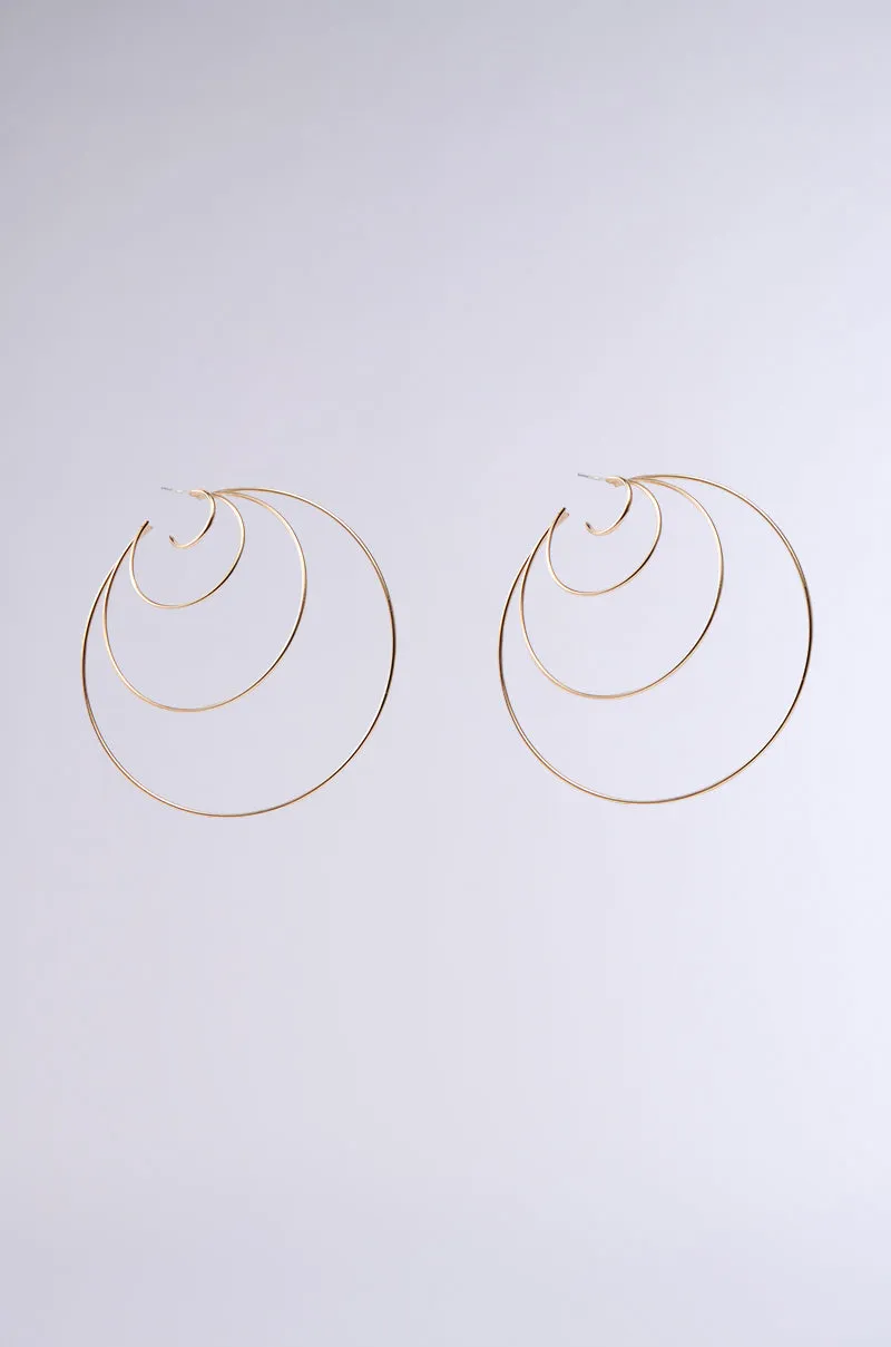 CANT KEEP UP HOOP EARRING sold by AKIRA