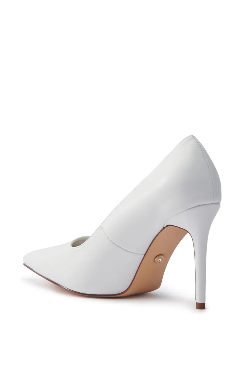 AKIRA GINNY WHITE PUMP sold by AKIRA product image thumbnail 5