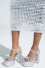 AZALEA WANG BIRCH SILVER EMBELLISHED SANDAL sold by AKIRA