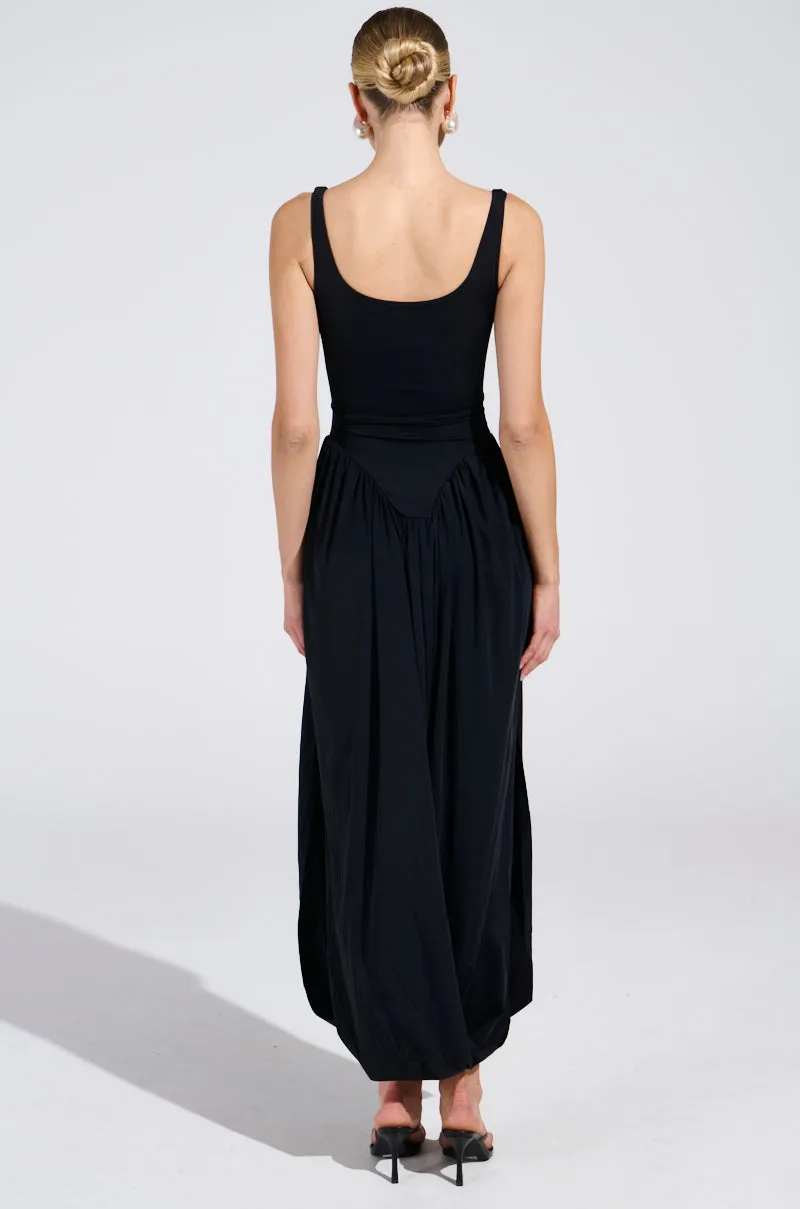 FELT CUTE DRAPED MAXI DRESS sold by AKIRA product image thumbnail 4