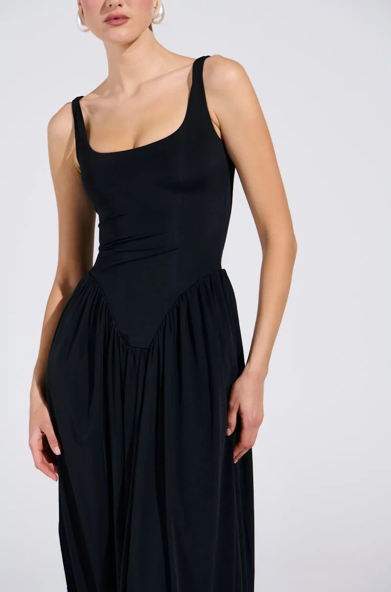 FELT CUTE DRAPED MAXI DRESS sold by AKIRA product image thumbnail 5