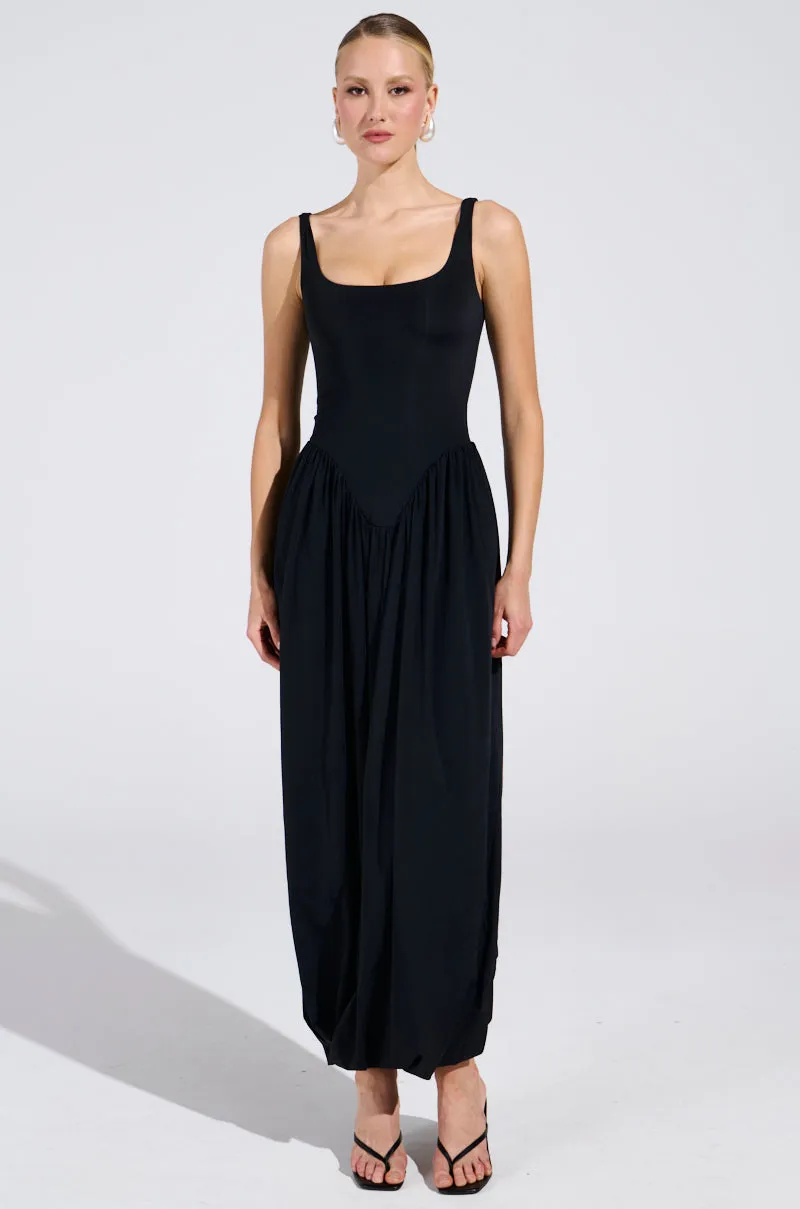 FELT CUTE DRAPED MAXI DRESS sold by AKIRA product image thumbnail 2