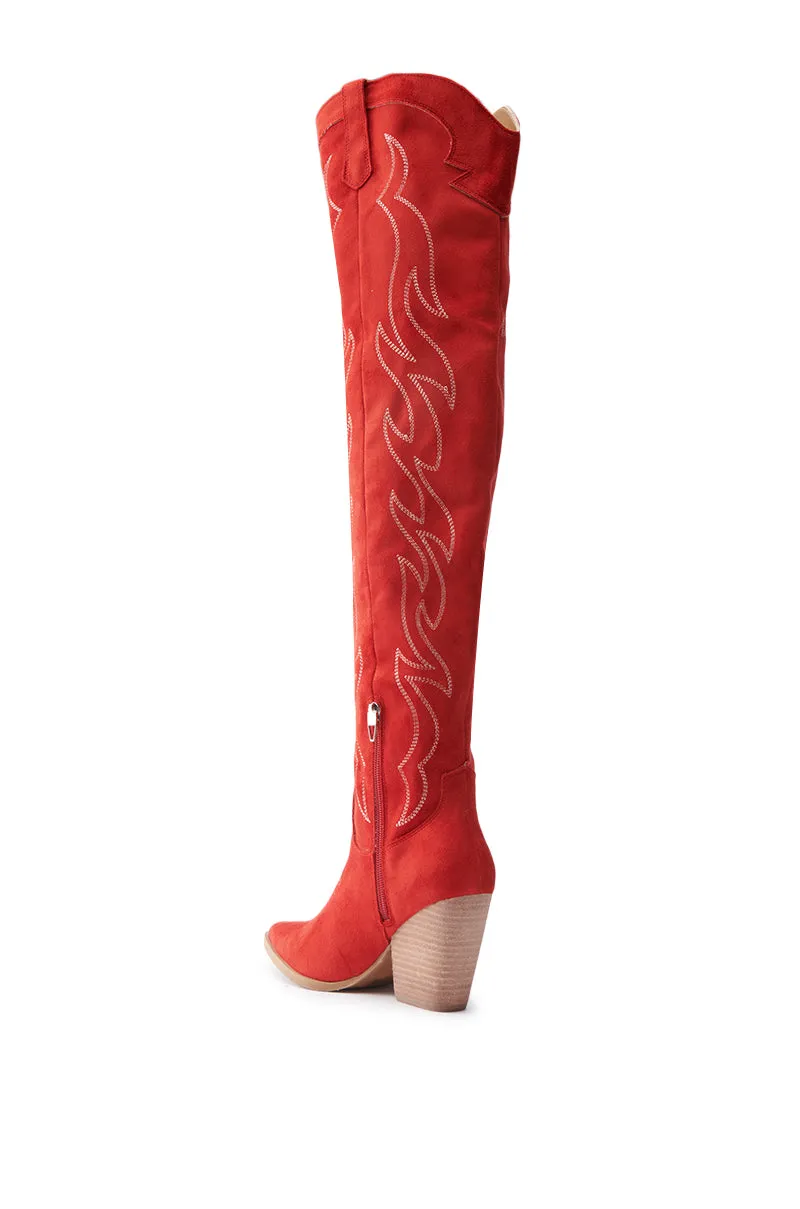 ABBY RED HIGH SHAFT WESTERN BOOT sold by AKIRA product image thumbnail 5