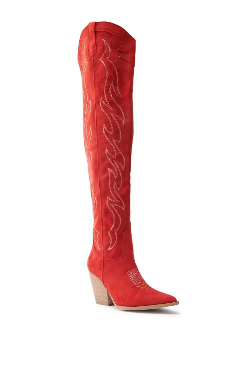 ABBY RED HIGH SHAFT WESTERN BOOT sold by AKIRA product image thumbnail 4