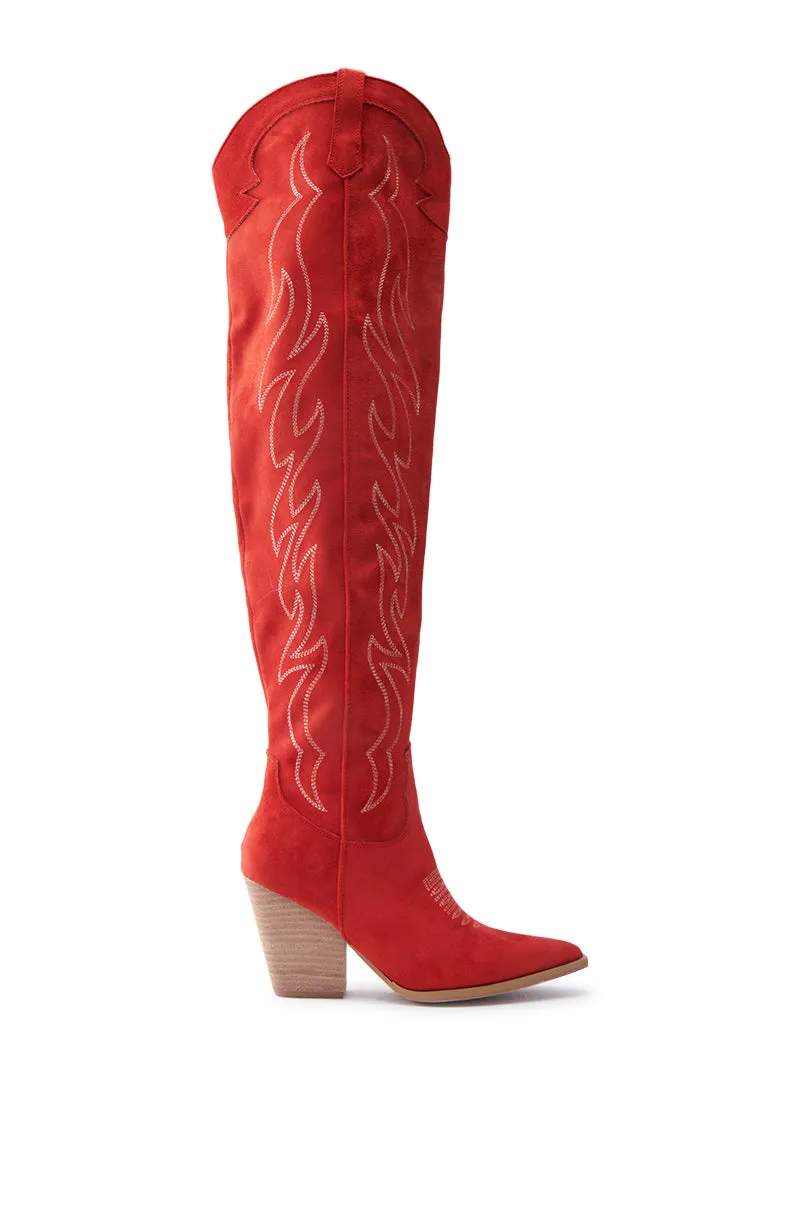 ABBY RED HIGH SHAFT WESTERN BOOT sold by AKIRA product image thumbnail 3