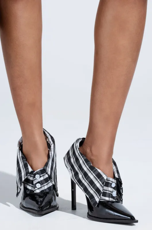 AZALEA WANG TLALLI BLACK COLLARED PUMP STILETTO sold by AKIRA