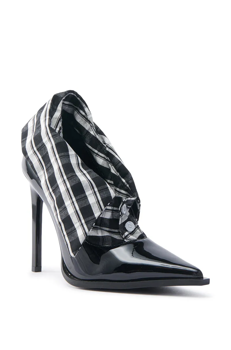 AZALEA WANG TLALLI BLACK COLLARED PUMP STILETTO sold by AKIRA product image thumbnail 5
