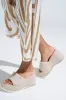  AZALEA WANG NATHALIA BEIGE NOVELTY FLATFORM SANDAL sold by AKIRA