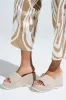  AZALEA WANG NATHALIA BEIGE NOVELTY FLATFORM SANDAL sold by AKIRA