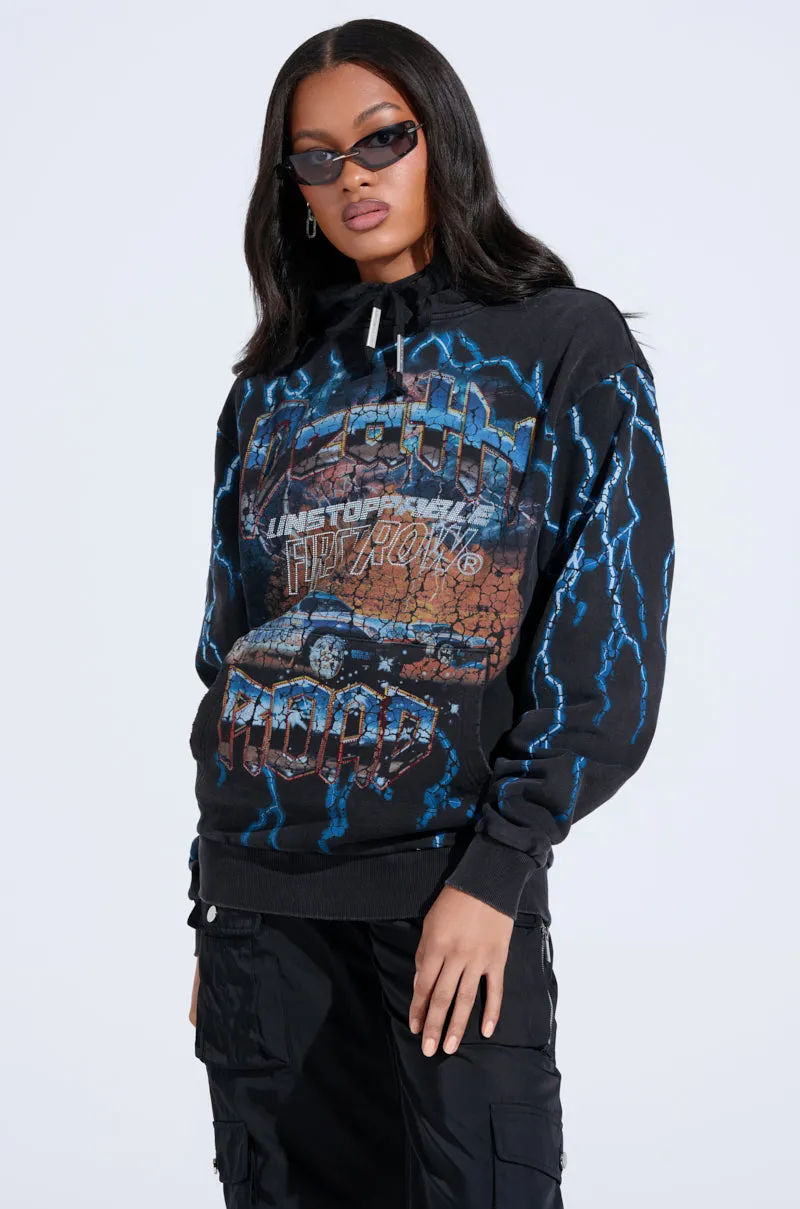 THUNDERSTRUCK HOODED SWEATSHIRT sold by AKIRA product image thumbnail 3