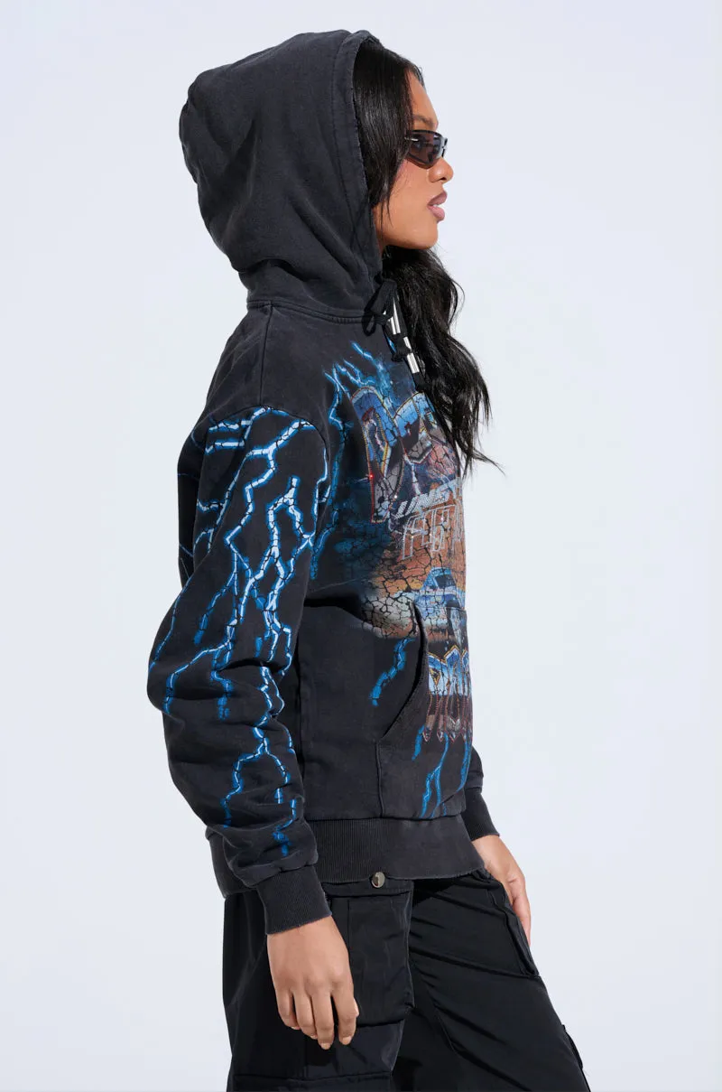 THUNDERSTRUCK HOODED SWEATSHIRT sold by AKIRA product image thumbnail 5