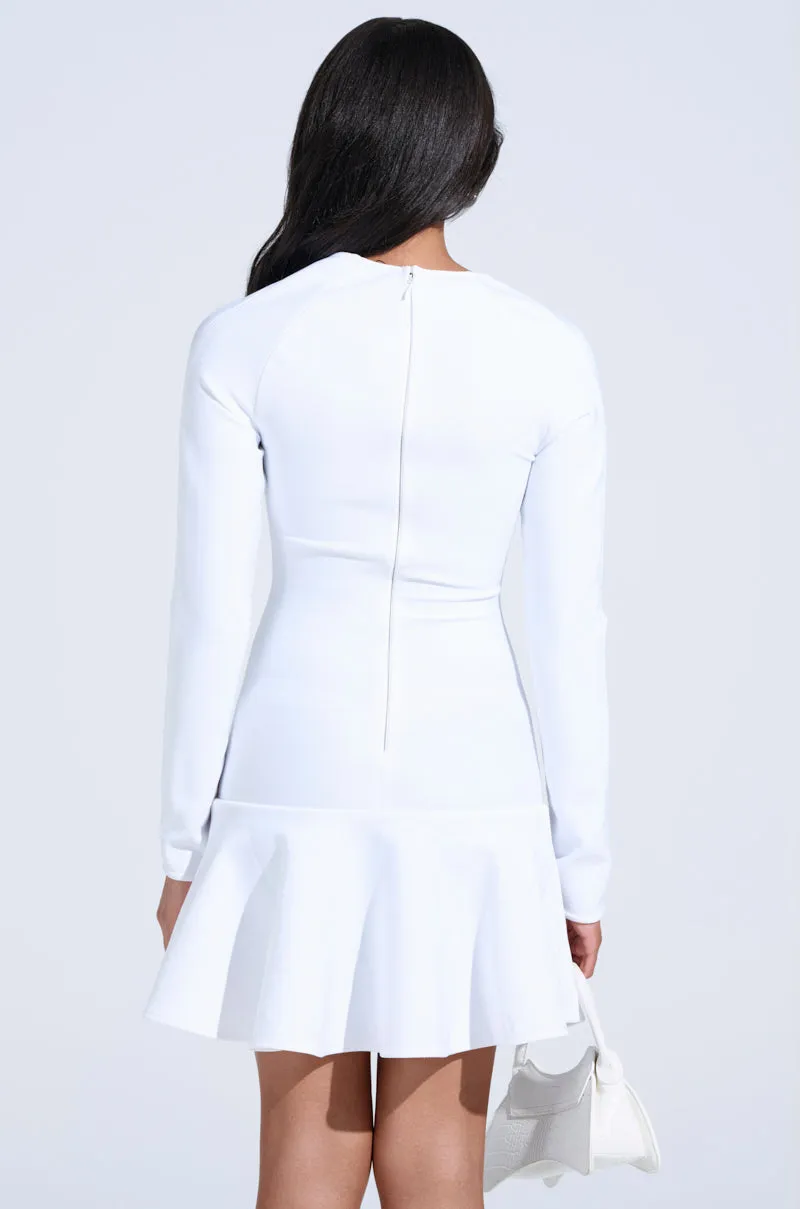HIGHLY FAVORED BANDAGE MINI DRESS IN WHITE sold by AKIRA product image thumbnail 4