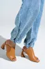 AZALEA WANG TAN SLIP ON MULE SANDAL sold by AKIRA