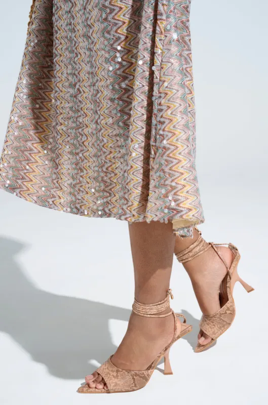 AKIRA OWENS TAN CHUNKY SANDAL sold by AKIRA