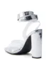 AZALEA WANG REMILIA SILVER CROC SANDAL WITH STRAP sold by AKIRA