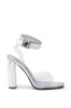 AZALEA WANG REMILIA SILVER CROC SANDAL WITH STRAP sold by AKIRA