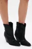 AZALEA WANG LAETITIA BLACK SPARKLE COWBOY BOOTIE sold by AKIRA