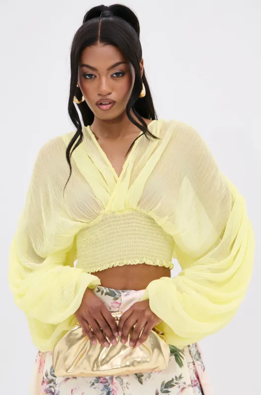 DIVINE RIGHT LONG SLEEVE BLOUSE TOP sold by AKIRA