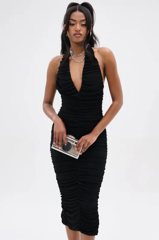 BODY ODDY MIDI DRESS IN BLACK sold by AKIRA