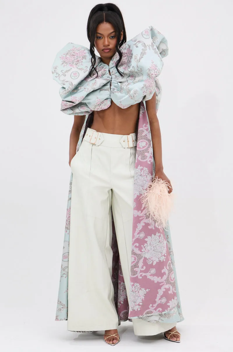 FEELING HEAVENLY BROCADE SHORT SLEEVE BLOUSE sold by AKIRA product image thumbnail 4