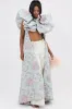 FEELING HEAVENLY BROCADE SHORT SLEEVE BLOUSE sold by AKIRA