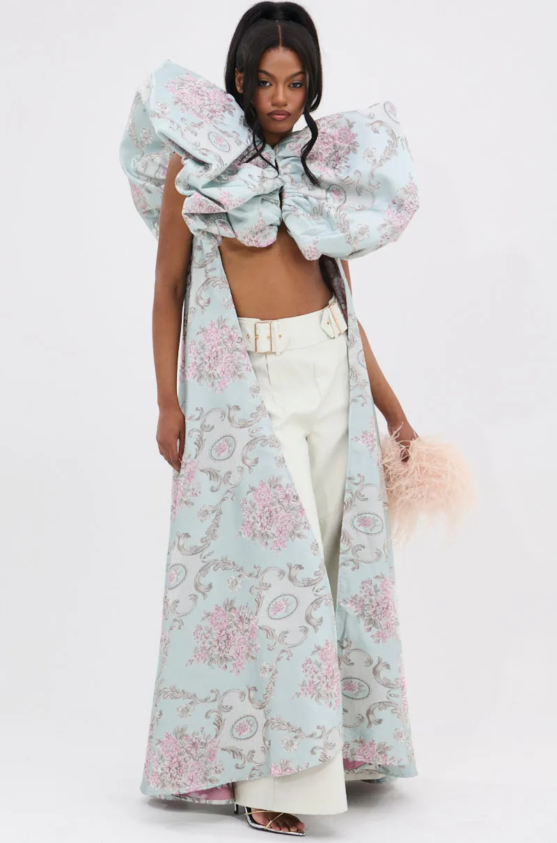 FEELING HEAVENLY BROCADE SHORT SLEEVE BLOUSE sold by AKIRA product image thumbnail 5