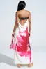 SWEET AND SPICY SATIN MAXI DRESS sold by AKIRA