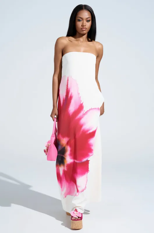 SWEET AND SPICY SATIN MAXI DRESS sold by AKIRA