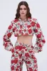 FULL OF ROSES CROPPED BOMBER sold by AKIRA