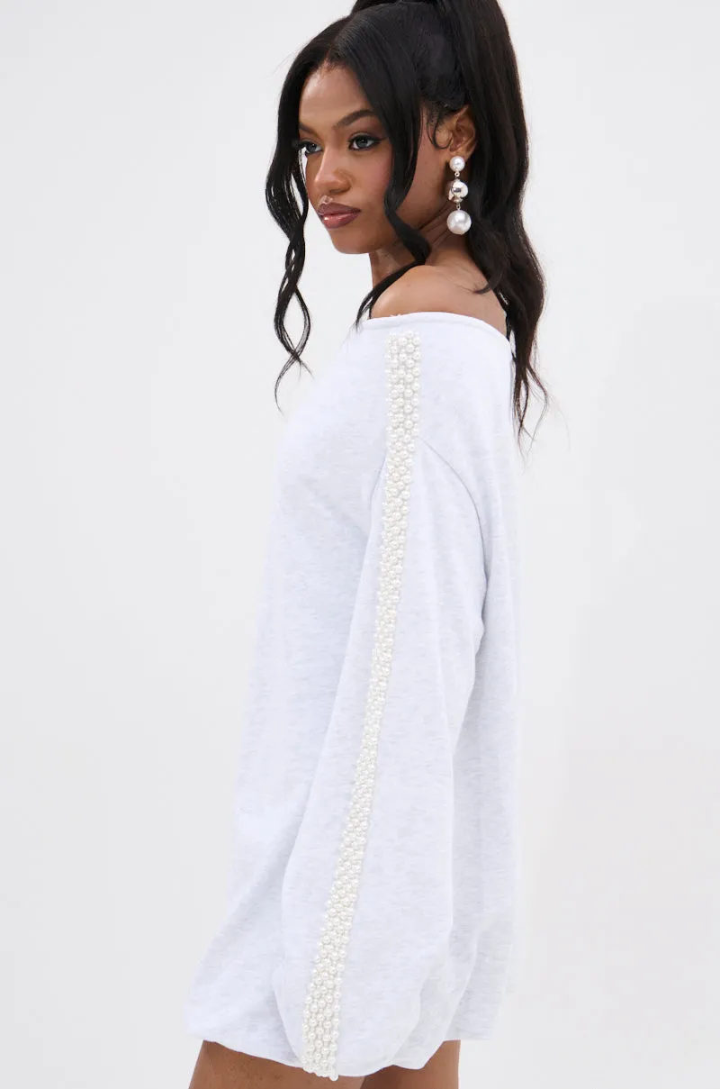 GORGINA OFF THE SHOULDER SWEATSHIRT DRESS sold by AKIRA product image thumbnail 4