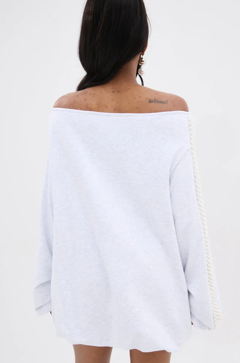 GORGINA OFF THE SHOULDER SWEATSHIRT DRESS sold by AKIRA product image thumbnail 5