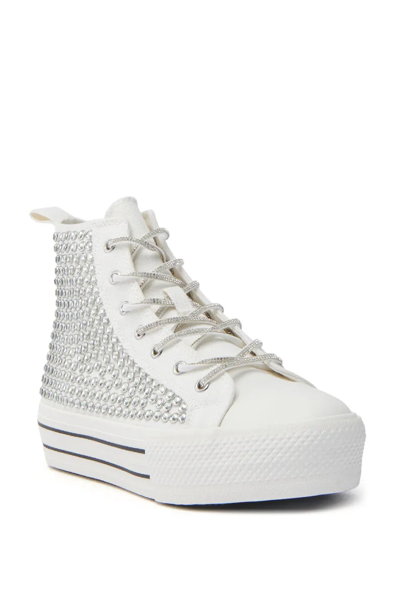 AZALEA WANG ZAFRINA WHITE HIGH TOP SNEAKER sold by AKIRA product image thumbnail 4