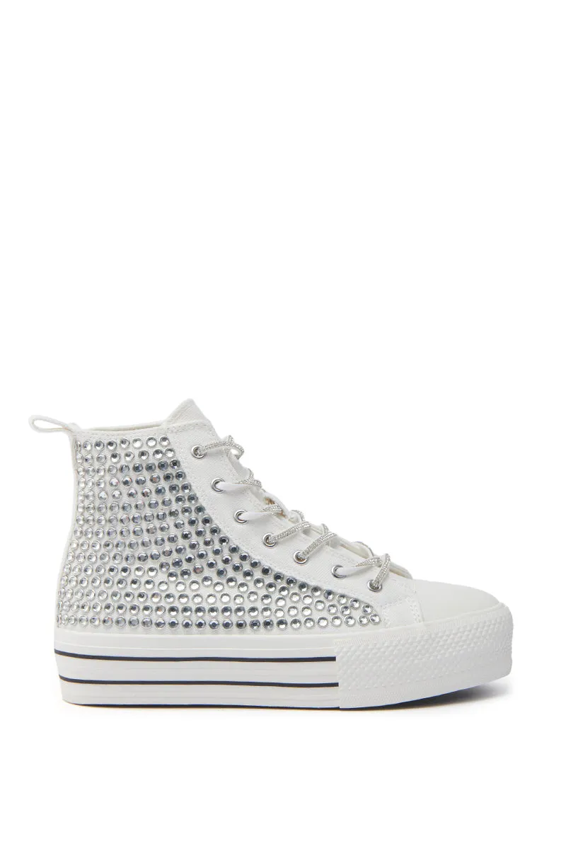 AZALEA WANG ZAFRINA WHITE HIGH TOP SNEAKER sold by AKIRA product image thumbnail 3