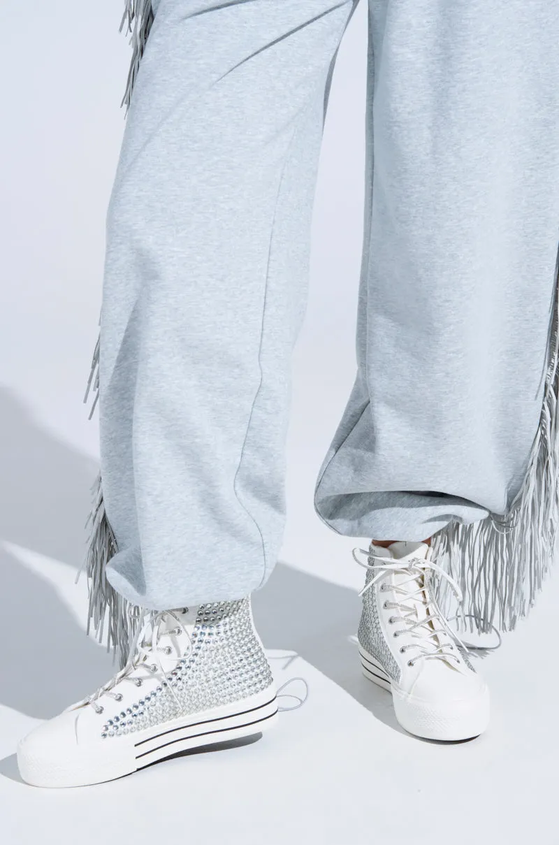 AZALEA WANG ZAFRINA WHITE HIGH TOP SNEAKER sold by AKIRA