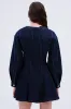ALL ABOUT MY BUSINESS DENIM MINI DRESS IN DARK BLUE sold by AKIRA
