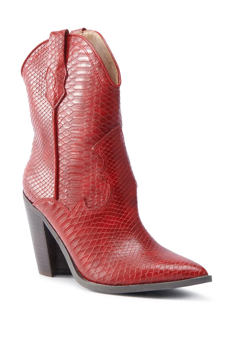 BROOKLYN RED WESTERN COWBOY BOOTIE sold by AKIRA product image thumbnail 5