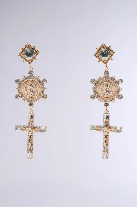 CROSS MY HEART EARRING sold by AKIRA